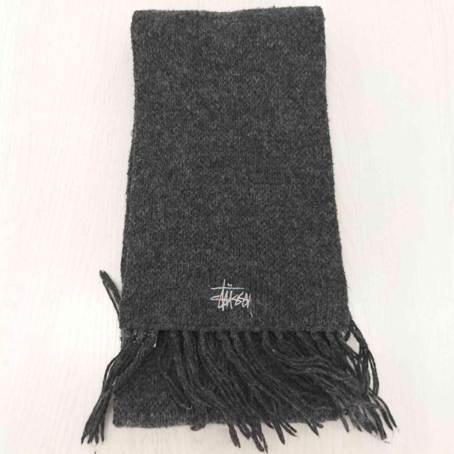 old stussy 古着 コットン マフラー 90s 00s STUSSY（ステューシー） 90s OLD USA製 ロゴ刺繍マフラー メンズ 表記