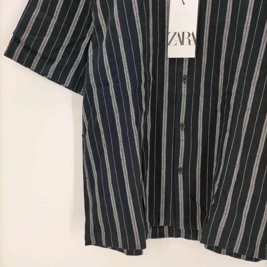 ZARA　ストライプ リネンブレンド シャツ　Mサイズ ZARA - ZARA ストライプ リネンブレンド シャツ Mサイズの通販 by