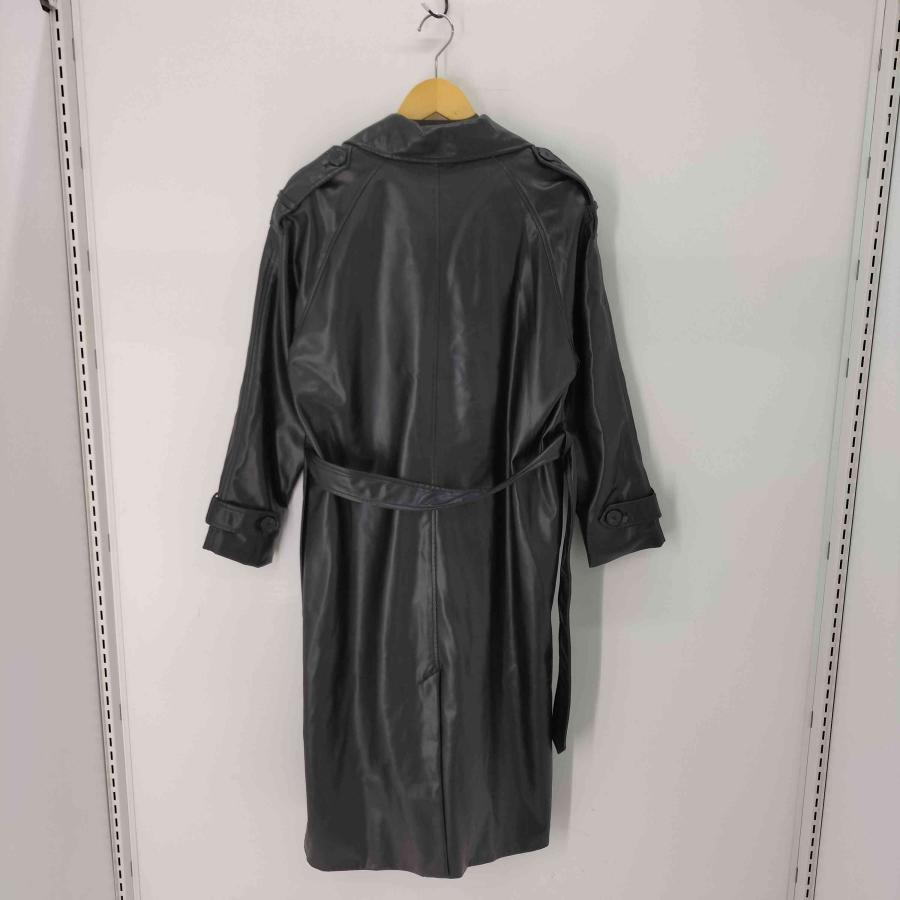 【未使用に近い】ZARA ザラ BLACK フェイクレザー トレンチコート ZARA（ザラ） フェイクレザー トレンチコート レディース import：S