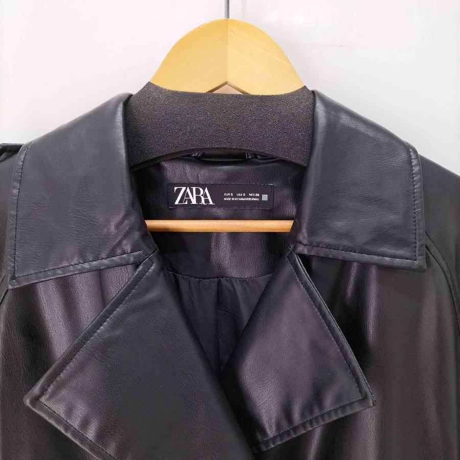 ZARA（ザラ） フェイクレザー トレンチコート レディース import：S