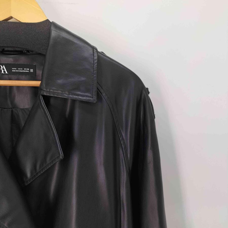 ZARA（ザラ） フェイクレザー トレンチコート レディース import：S