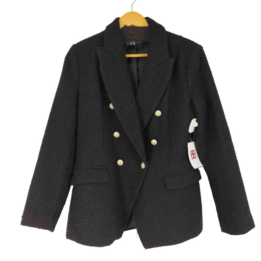 ZARA（ザラ） ツイード ダブル ジャケット レディース US L 中古 古着 