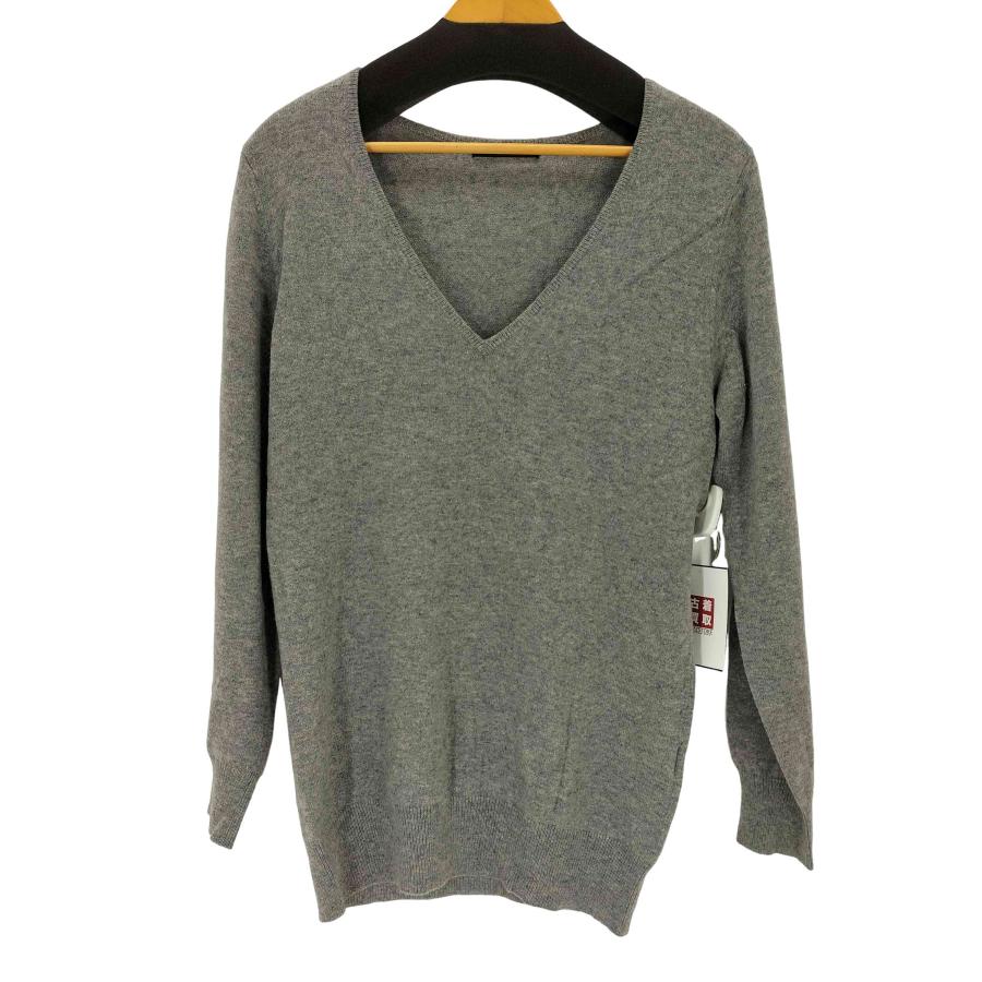 美品 Deuxieme Classe ドゥーズィエムクラス ウールカシミヤ Vネック オーバーサイズ ニット グレー レディース 古着 中古 USED Deuxieme Classe（ドゥーズィエムクラス） Vネックカシミヤニット