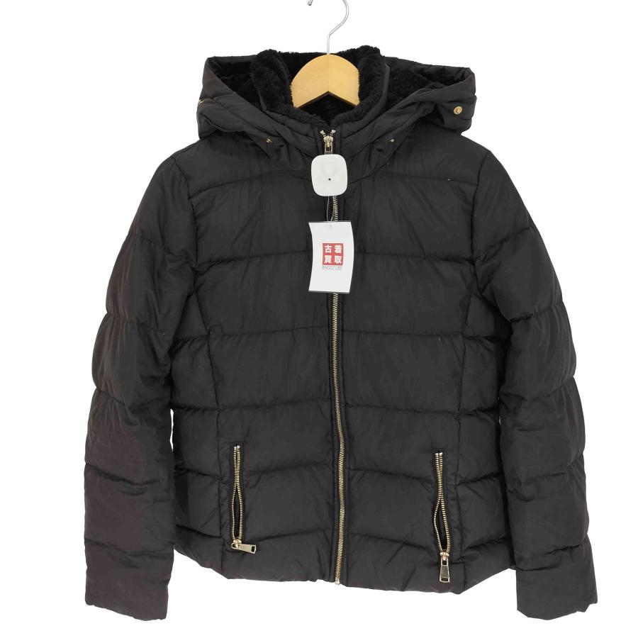 ZARA（ザラ） 裏地ファー フーデッド ダウンジャケット レディース 