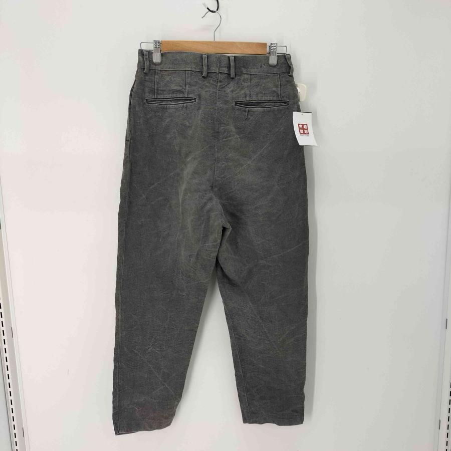 美品　NEAT　和紙　テーパードスラックス　リネン　黒染　46 NEAT（ニート） 2タック リネン 和紙 テーパード スラックス メンズ