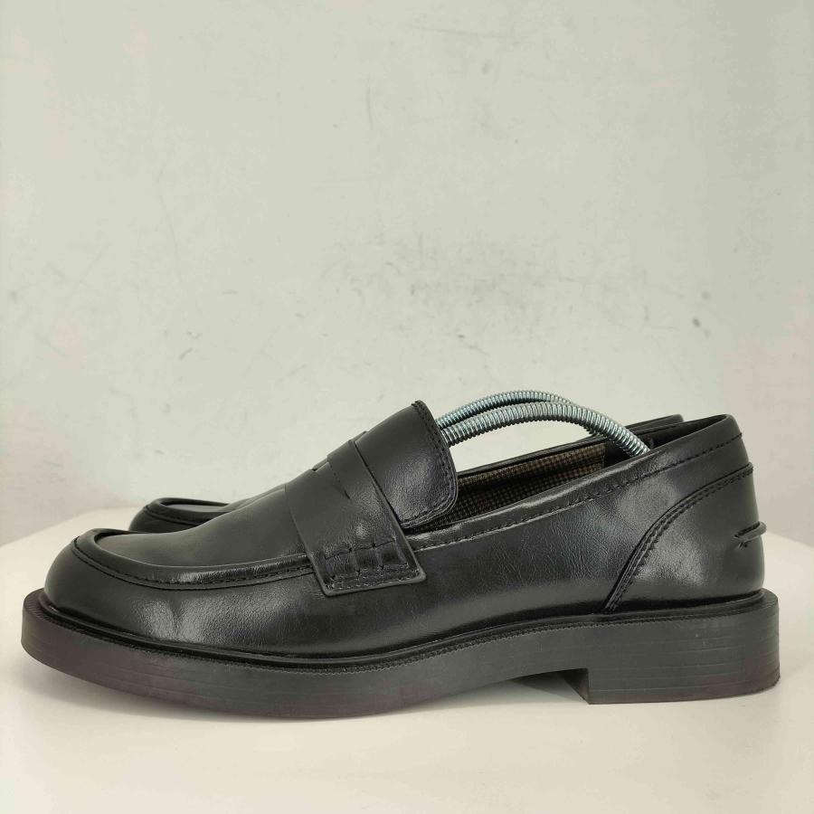 【新品未使用】CLARKS® × ZARA レザーローファー ブラック 42 ZARA（ザラ） フェイクレザー ローファー メンズ 42 中古 古着 0524