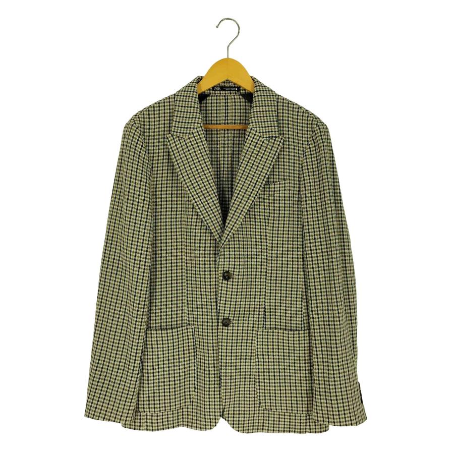 ZARA（ザラ） ギンガムチェック 2B シングルブレスト テーラード 