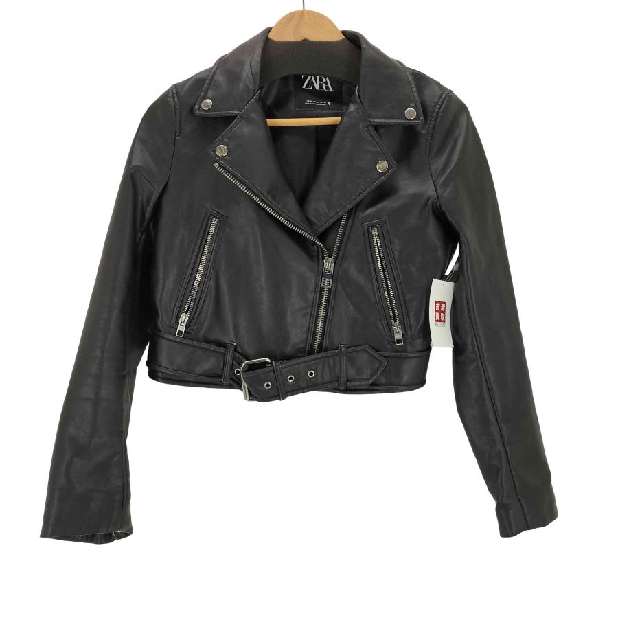 ZARA（ザラ） フェイクレザーライダースジャケット メンズ import：S