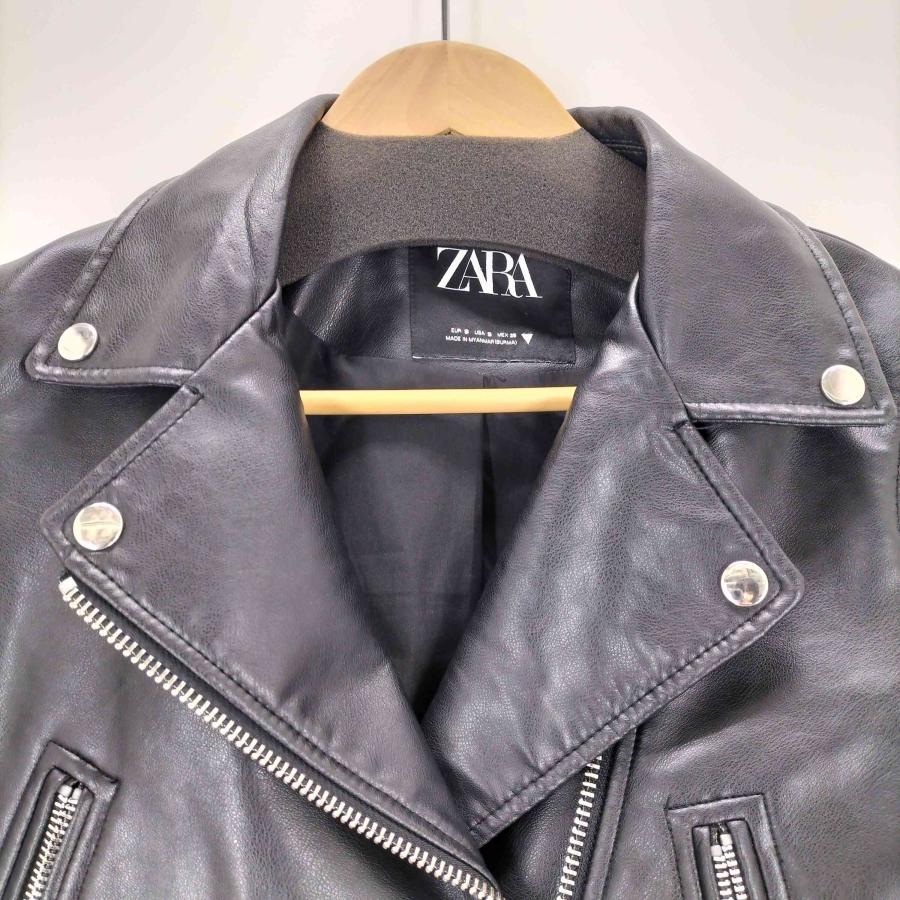 ZARA（ザラ） フェイクレザーライダースジャケット メンズ import：S