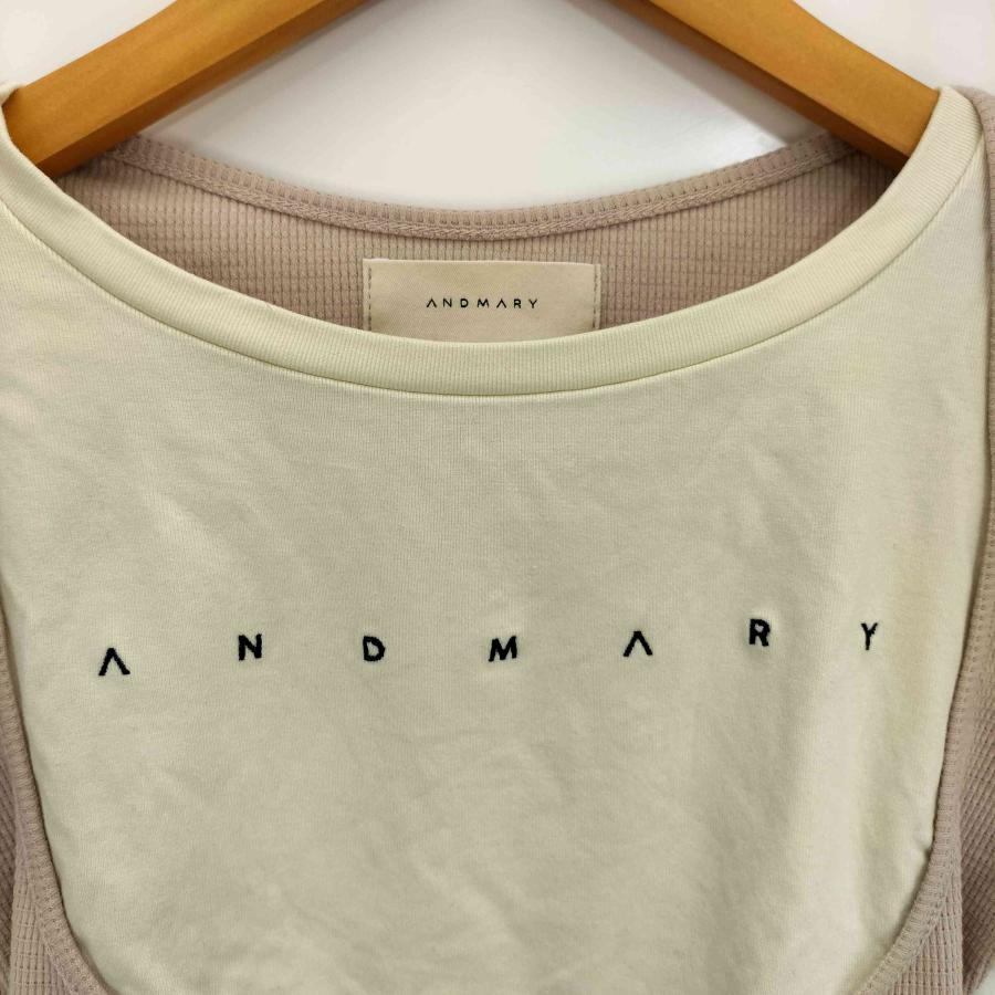 AND MARY(アンドマリー) Mary logo tops beige レディース FREE 中古