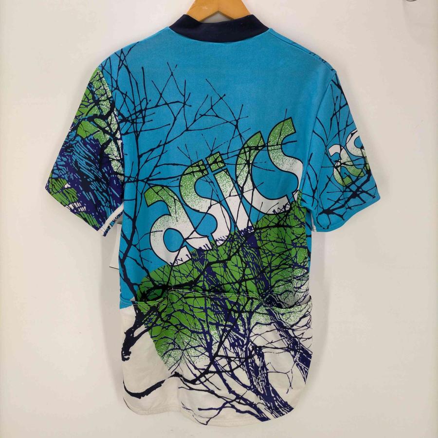 ASICS（アシックス） 90S 総柄 S/S ハーフジップ モーター サイクル