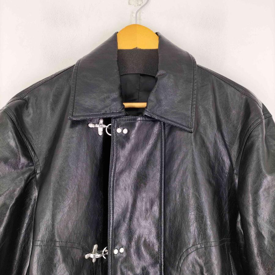 トグルボタン付きフェイクレザー ジャケット ZARA（ザラ） トグルボタン付きフェイクレザー ジャケット メンズ