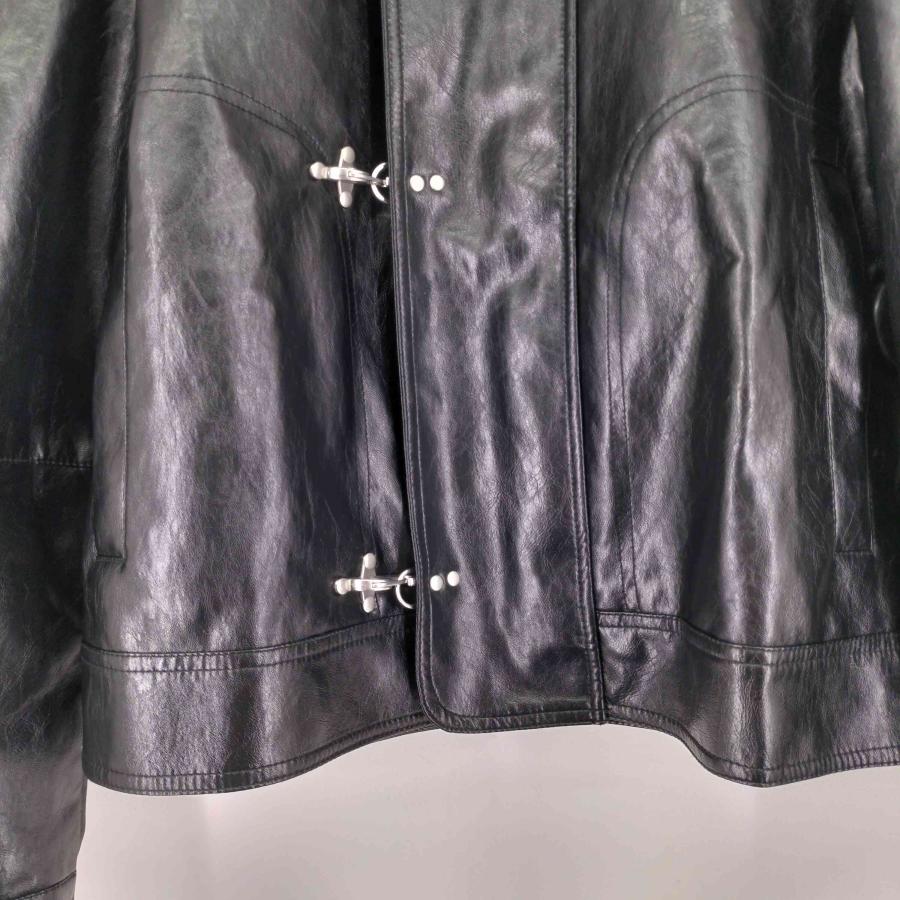 トグルボタン付きフェイクレザー ジャケット トグルボタン付きフェイクレザー ジャケット - ブラック | ZARA Japan