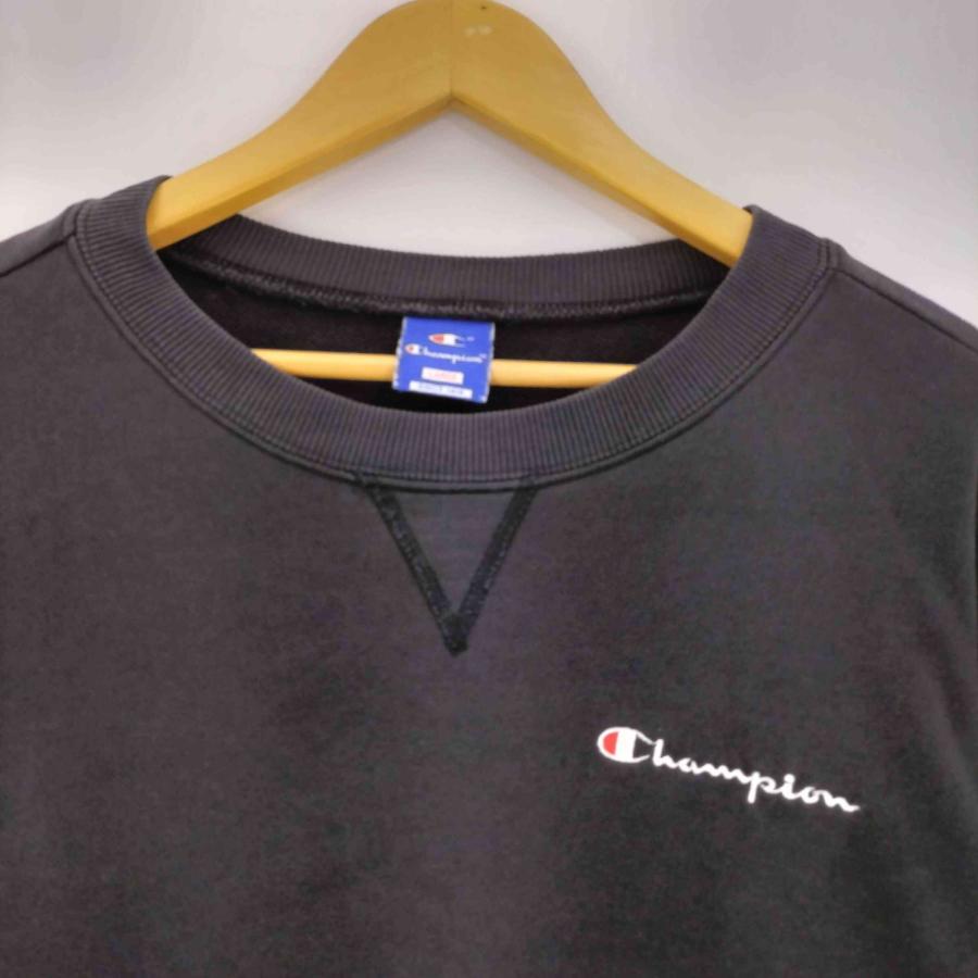 Champion（チャンピオン） 90s USA製 青タグ ロゴ刺繍 前V クルー