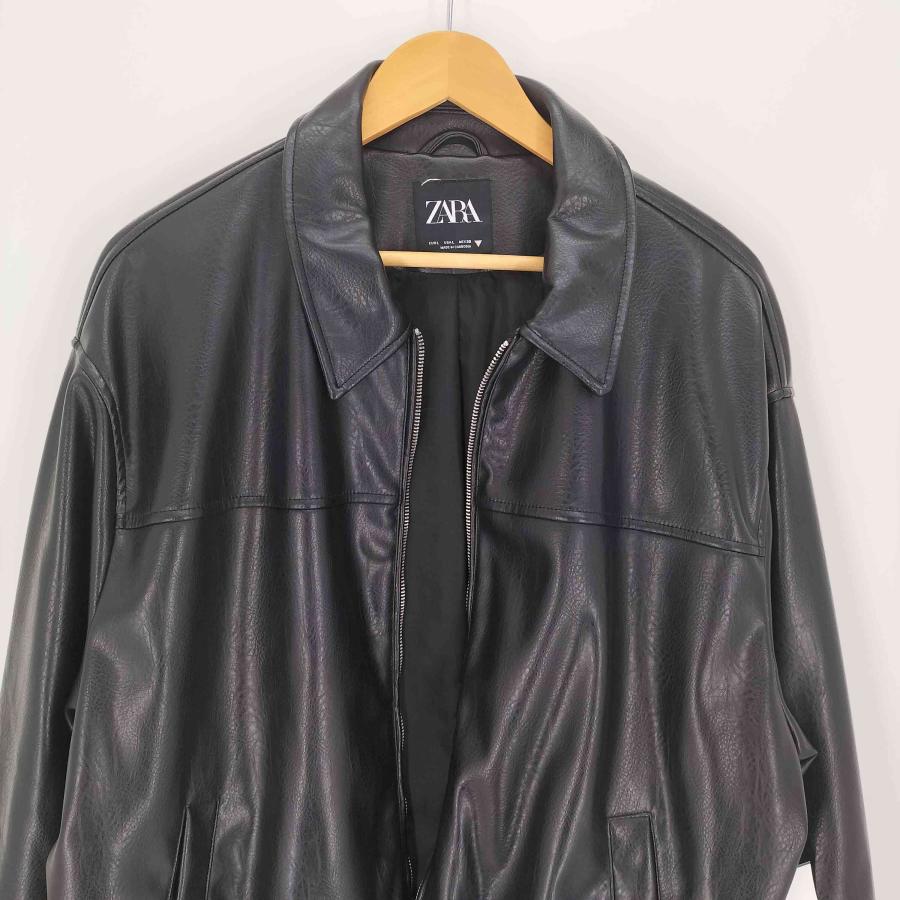 ZARA（ザラ） 24SS ZARA フェイクレザー ボンバージャケット メンズ