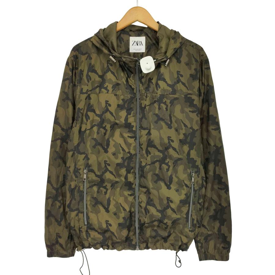 ZARA（ザラ） 迷彩柄 ナイロン ジップアップジャケット メンズ import 