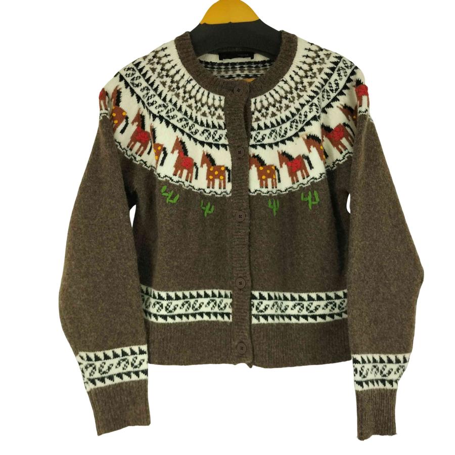 ZARA（ザラ） 馬柄 ジャガードニットカーディガン レディース import