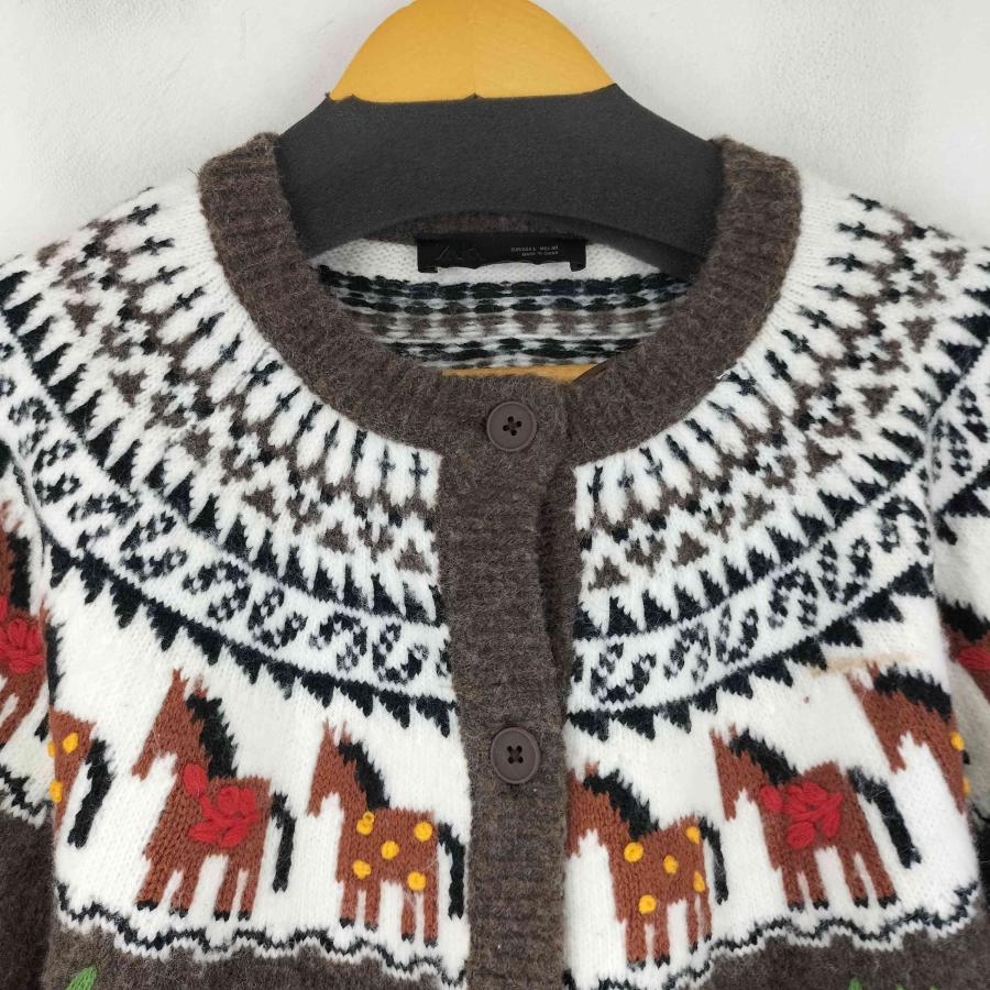ZARA（ザラ） 馬柄 ジャガードニットカーディガン レディース import