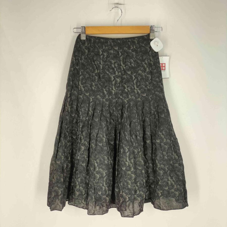 【希少】 SONIA RYKIEL フランス製 ロングフレアスカート 花柄 40 SONIA RYKIEL（ソニアリキエル） フランス製 花柄 プリーツスカート