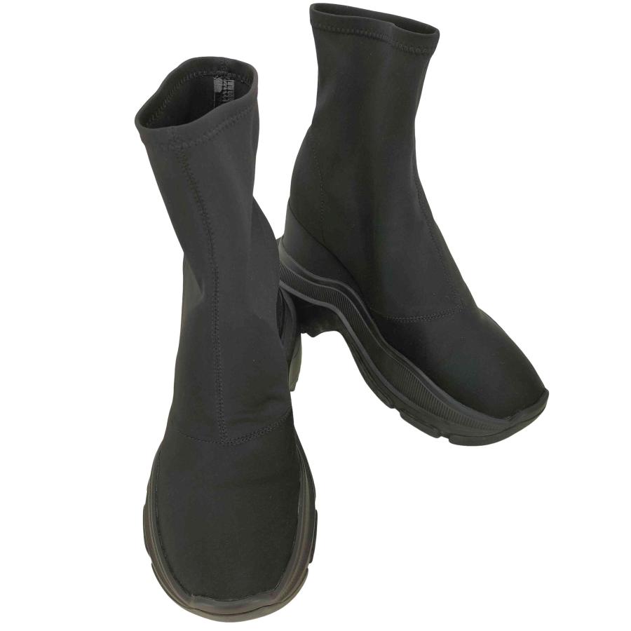 【yello】 BLACK DOUBLE SNEAKER SHORT BOOTS yellaw YELLO(イエロー) DOUBLE SNEAKER SHORT BOOTS レディース JPN