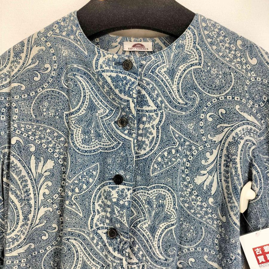 USED古着(ユーズドフルギ) {{EDO-SAWAYA}} ペイズリー柄 藍染 七分袖 