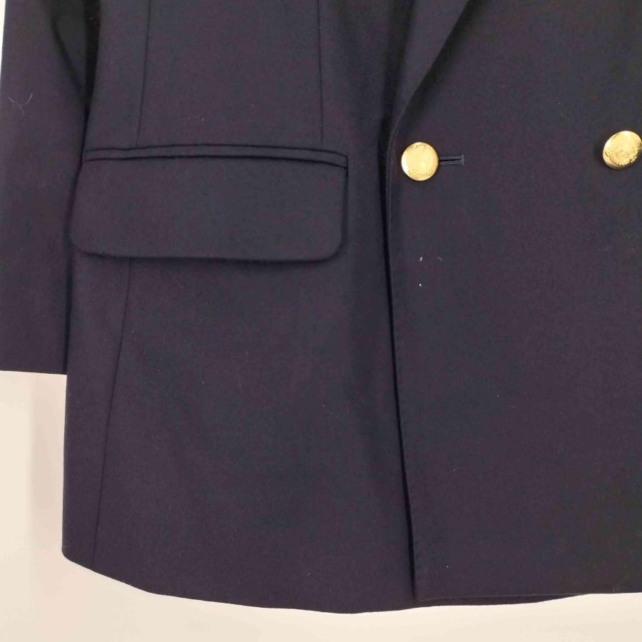 美品　BURBERRY　ダブルテーラードジャケット　金ボタン　紺ブレ　M ダブル 古着 バーバリーズ 紺ブレ テーラードジャケット ダブル クリーニング