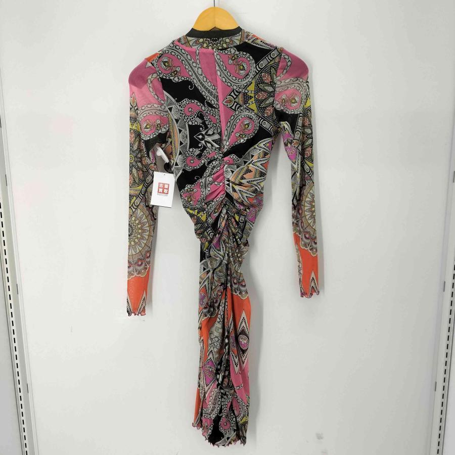 ETRO（エトロ） イタリア製 総柄 ギャザー シアー ワンピース 
