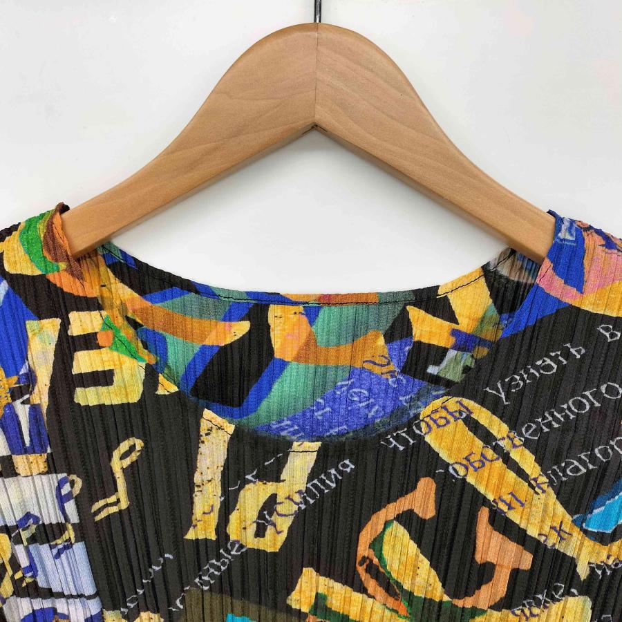美品 プリーツプリーズ イッセイミヤケ 総柄 トップス ヴィンテージ PLEATS PLEASE ISSEY MIYAKE MIYAKE(プリーツプリーズイッセイミヤケ