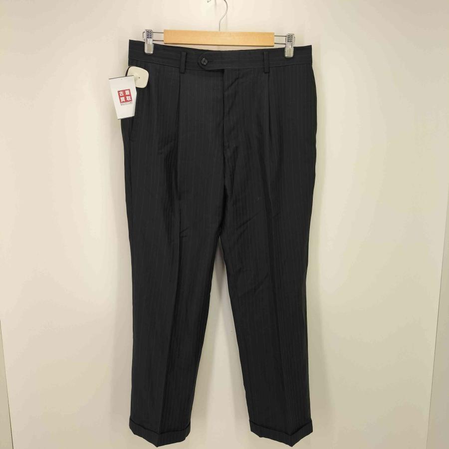 BURBERRY LONDON(バーバリーロンドン) ストライプ ウール 2Bテーラードジャケット スーツ 中古 古着 1005_3