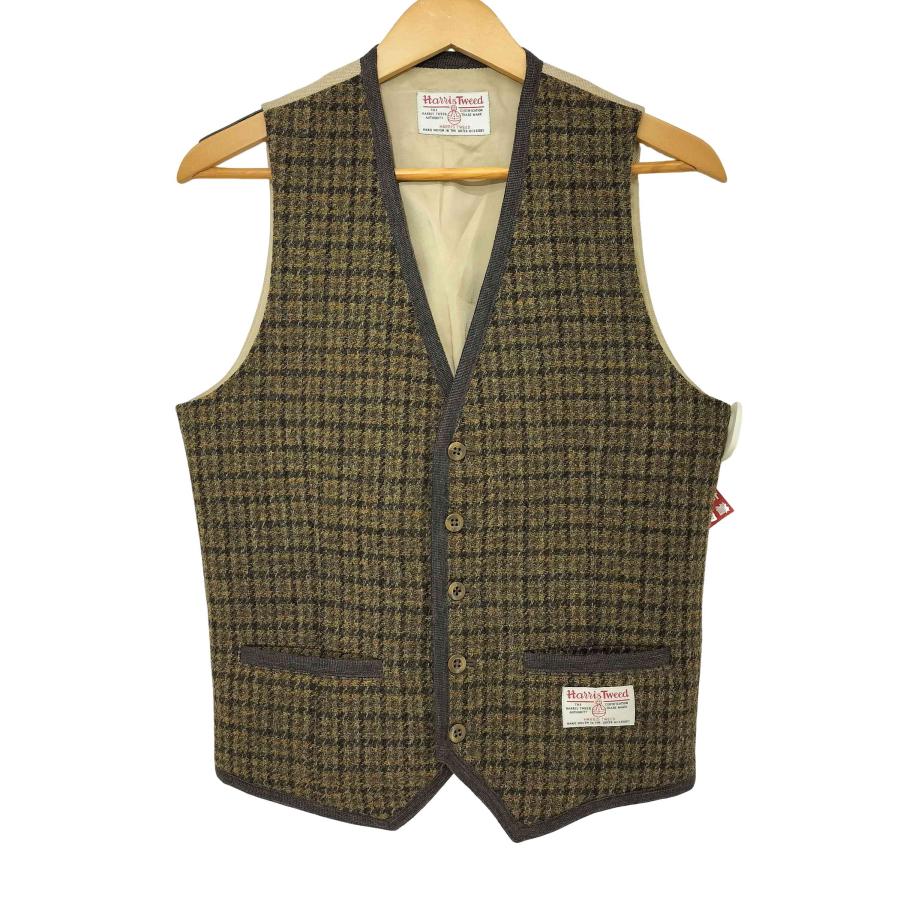 Mitsumine（ミツミネ） HARRIS TWEED ウール チェック ベスト メンズ 