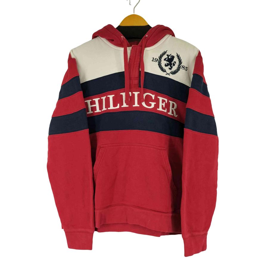 TOMMY HILFIGER（トミー・ヒルフィガー） ロゴ刺繍 ハーフボタン プル 