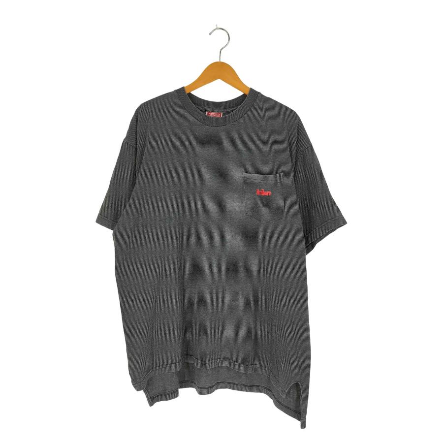 Marlboro(マルボロ) 90s~00s ロゴ刺繍 ポケット ボーダー 半袖Tシャツ