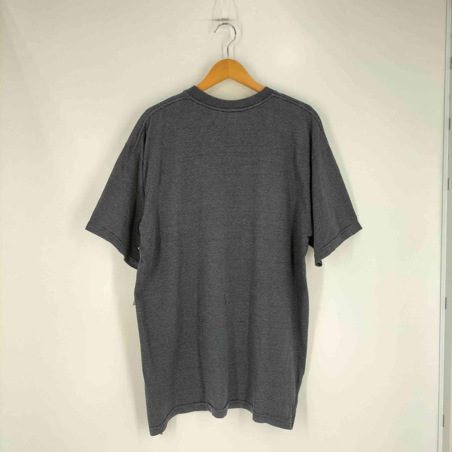 Marlboro(マルボロ) 90s~00s ロゴ刺繍 ポケット ボーダー 半袖Tシャツ