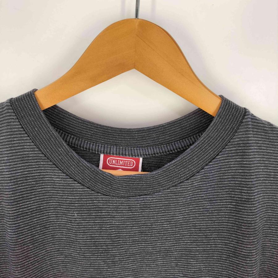 Marlboro(マルボロ) 90s~00s ロゴ刺繍 ポケット ボーダー 半袖Tシャツ