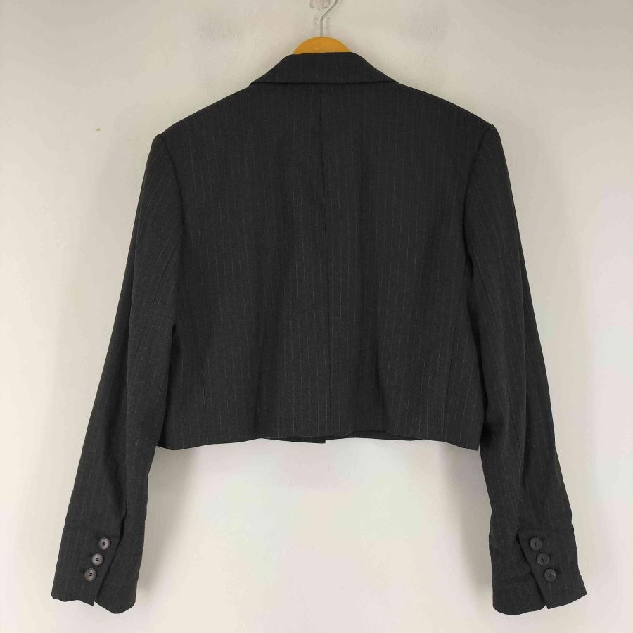 ZARA（ザラ） クロップド ストライプ テーラードジャケット レディース 