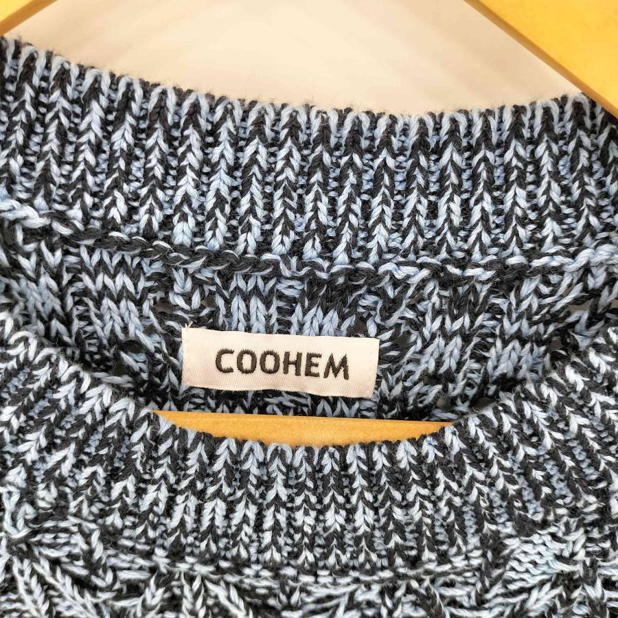 COOHEM ニットベスト　M Coohem（コーヘン） スカシ クルーネックニットベスト メンズ M 中古
