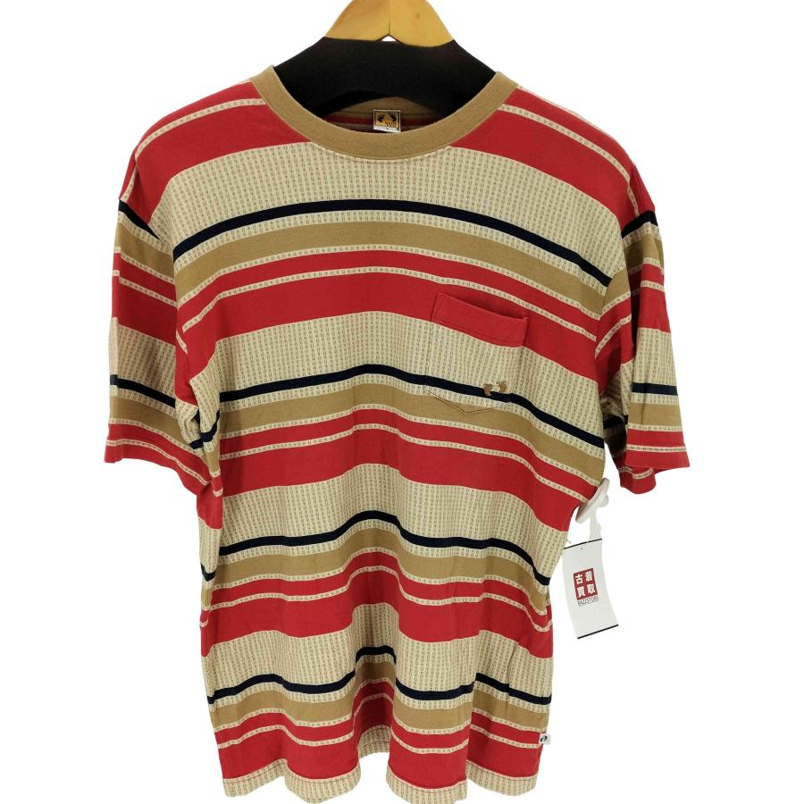 HANGTEN（ハンテン） 90s ボーダーポケットTシャツ 総柄 メンズ import 