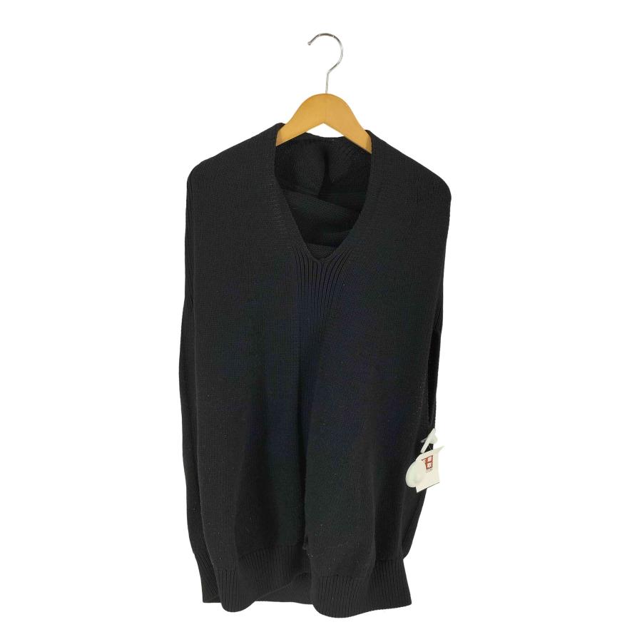 【中古】コムデギャルソン COMME des GARCONS 2024年秋冬 ウール クルーネック ニットベスト ブラック【サイズXS】【レディース】 中古】コムデギャルソン COMME des GARCONS 2024年秋冬 ウール クルー