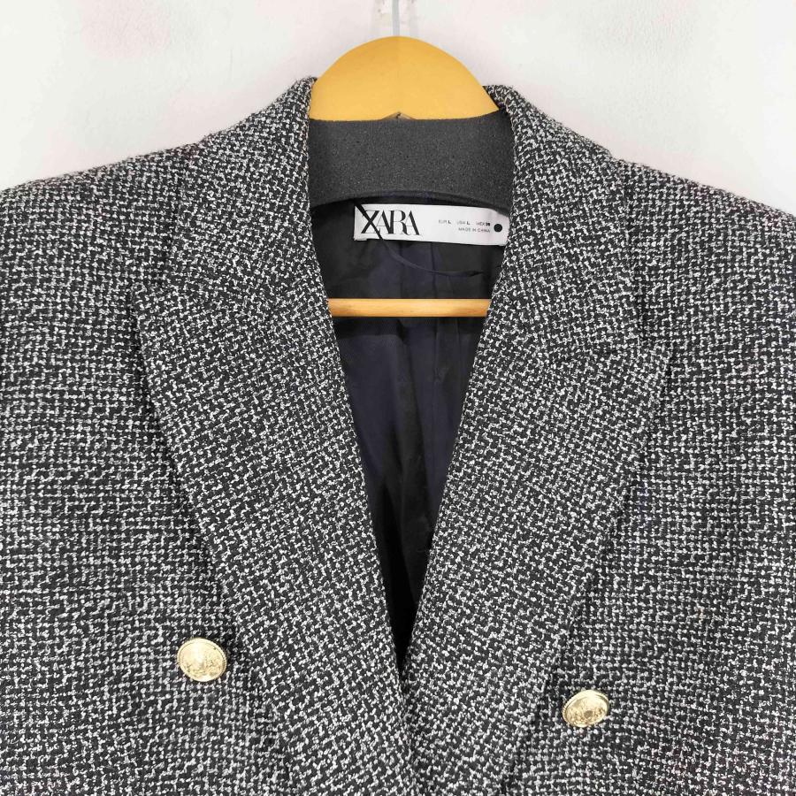 ZARA（ザラ） ツイードテーラードジャケット レディース import：L 