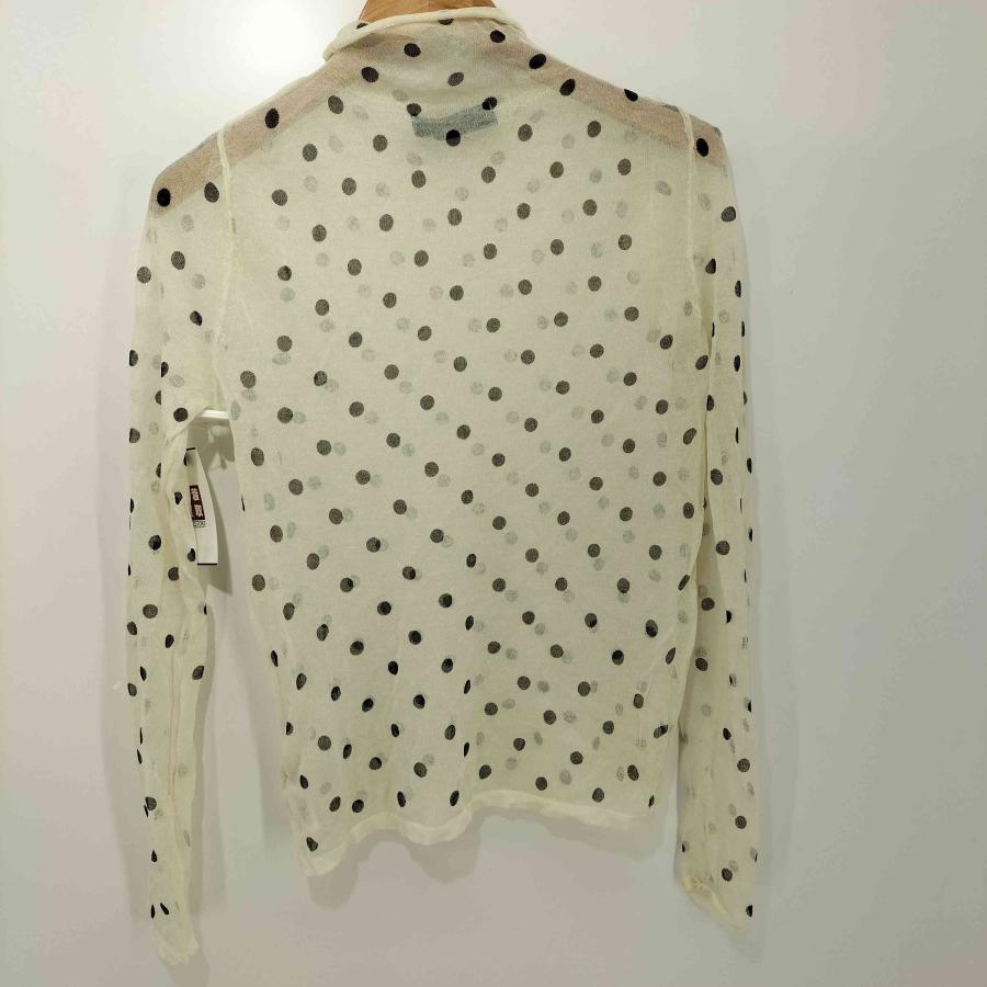 ZARA（ザラ） セミシースルー ドットプリント ニットトップス