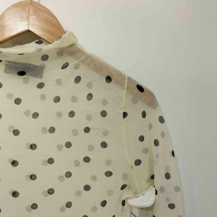 ZARA（ザラ） セミシースルー ドットプリント ニットトップス