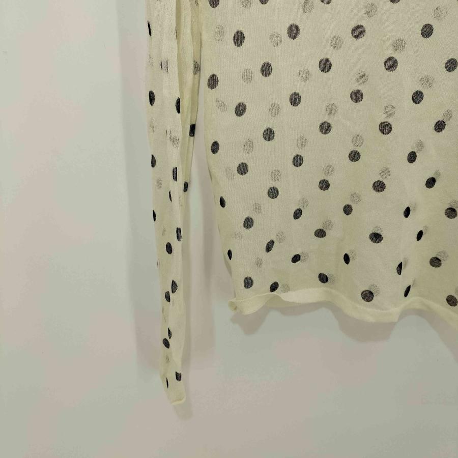 ZARA（ザラ） セミシースルー ドットプリント ニットトップス