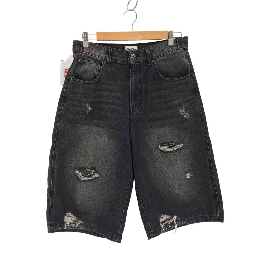 9090 9090(ナインティナインティ) King Logo Damage Buggy Jorts