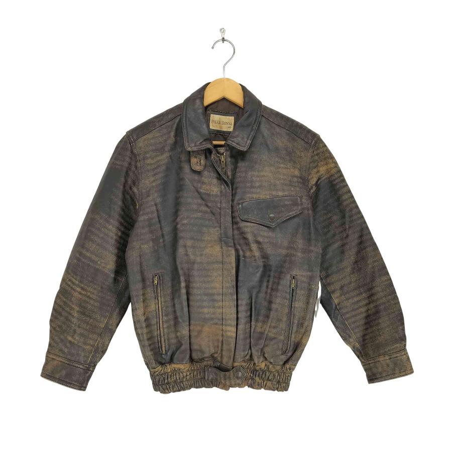 PELLE DONNA(フルギ) lamb leather 山羊革 比翼ジップレザージャケット