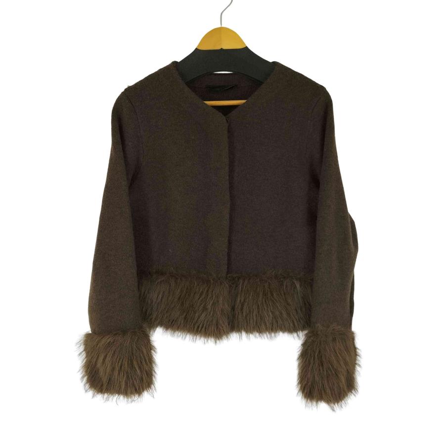 ZARA（ザラ） コントラストニットフェイクファージャケット レディース 