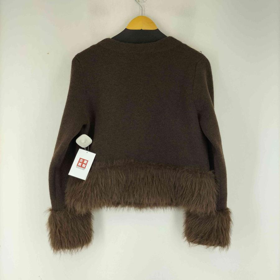 ZARA（ザラ） コントラストニットフェイクファージャケット レディース 
