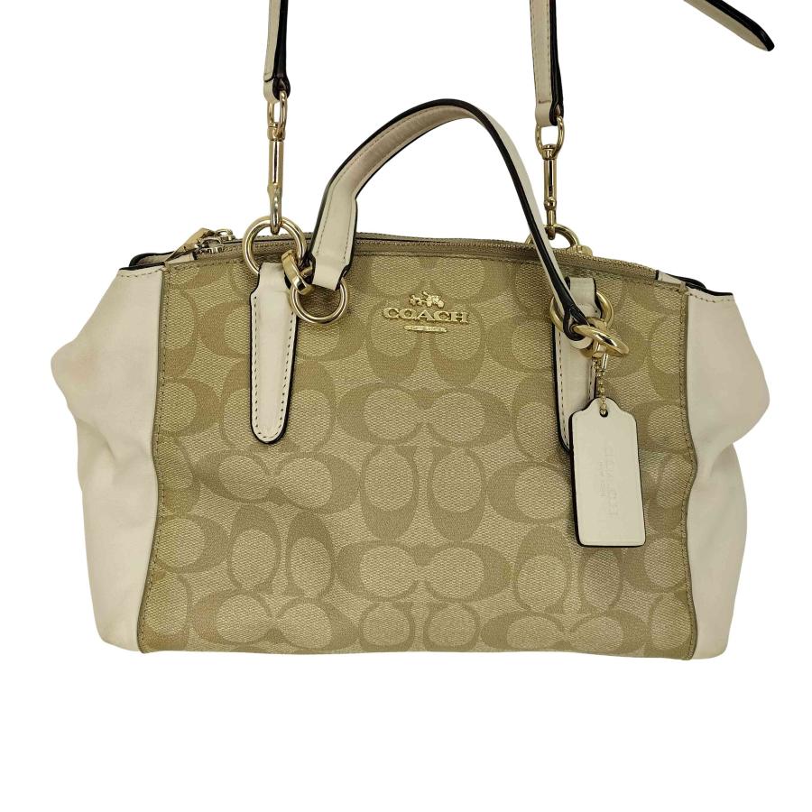 【極美品】コーチ　COACH トート　ショルダーバッグ　クリスティ　シグネチャー COACH（コーチ） ミニクリスティ・キャリーオール シグネチャー 2WAY
