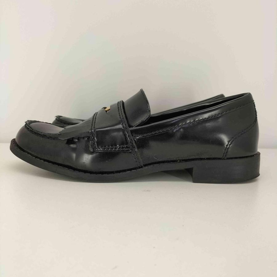 美品✨ZARA ローファー エナメル ブラック 厚底 37 ZARA（ザラ） エナメル コインローファー レディース EUR：37 中古