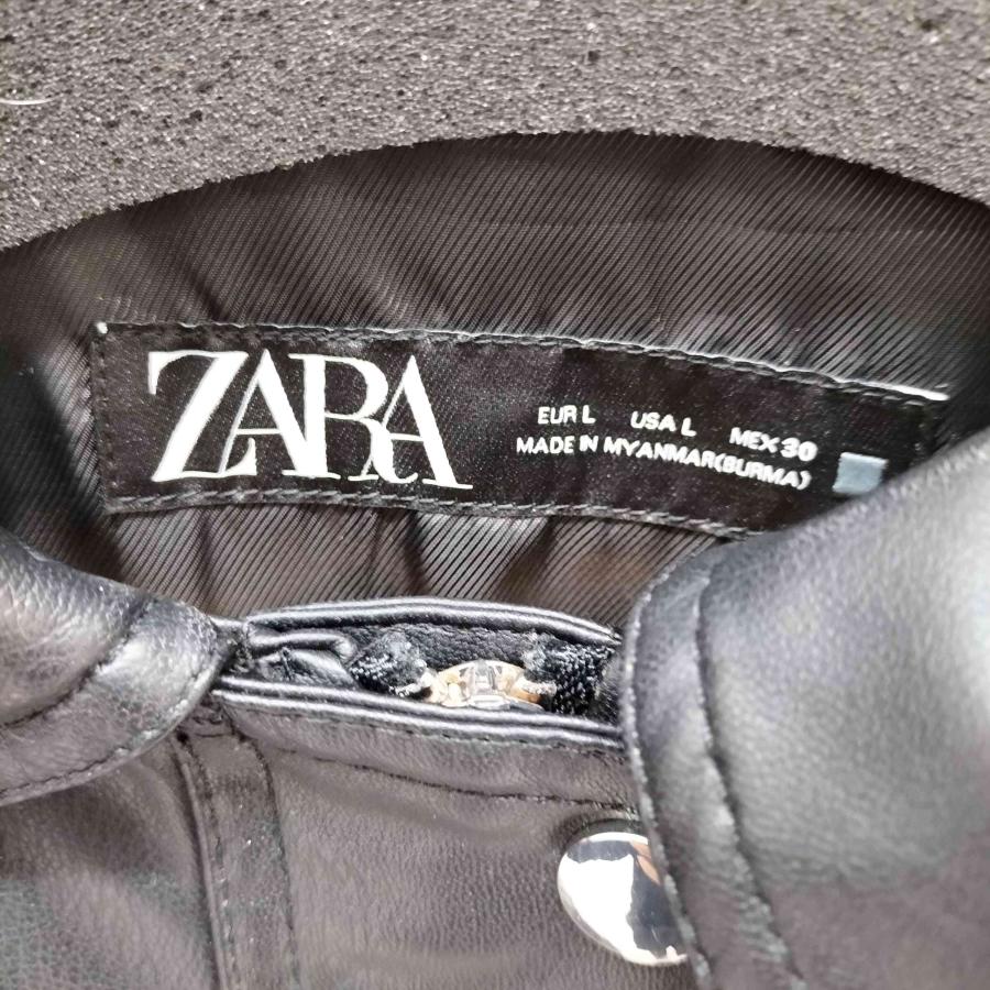 ZARA（ザラ） フェイクレザー コーティング ジャケット レディース