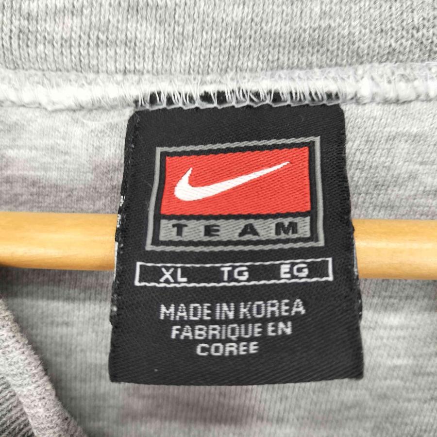 00s NIKE 刺繍ロゴ スウェット Vガゼット 袖ライン y2k ノームコア NIKE（ナイキ） 90-00s TEAMタグ 前Vガゼット フロントプリントクルー